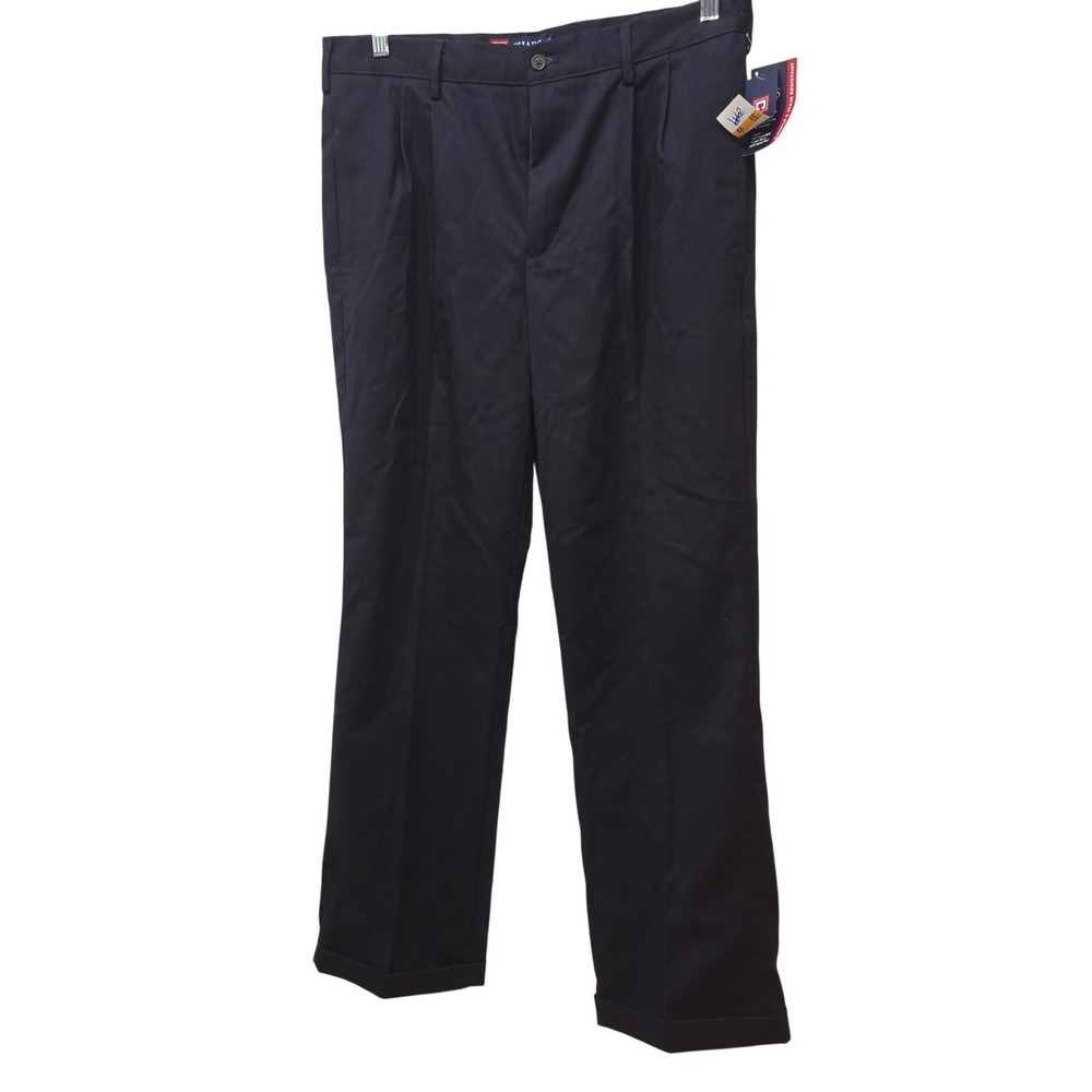 3 Pack NWT Chaps Mens Double Pleat Chino Pants Wrinkle/Stain Resistant W33xL32 - Picture 2 of 12